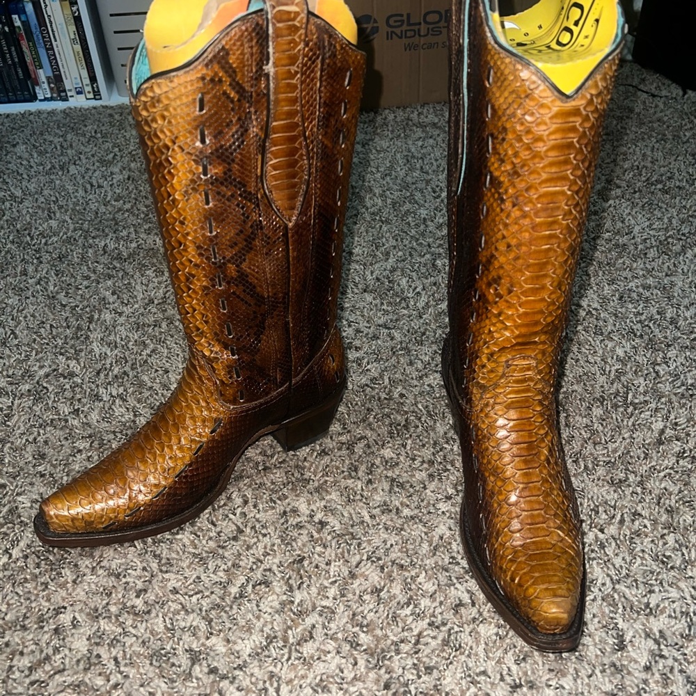 SOLD Full Python Women’s Square Toe Cowboy Boots